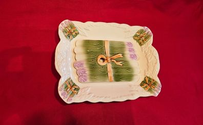 Majolica Asparagus Serving Plate