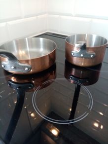 De Buyer French Copper Saucepan and Saute Pan.