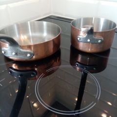 De Buyer French Copper Saucepan and Saute Pan.