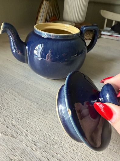 Dark blue Denby Teapot