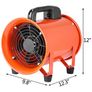 Industrial Axial Ventilator Portable Air Blower Fan 8inch 12inch W/ 10M Duct High Velocity Low Noise for Workshop Factory Image 4