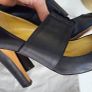 Manolo Blahnik black leather heels Sz 41 (Fit 8-8.5UK) - Rrp 595 (New) Image 8