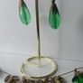 Art Deco Style Green Flora Bead Statement Necklace & Earrings Image 10