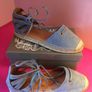 RIVER ISLAND Blue Suede Espadrilles Sandals 7 New Image 8