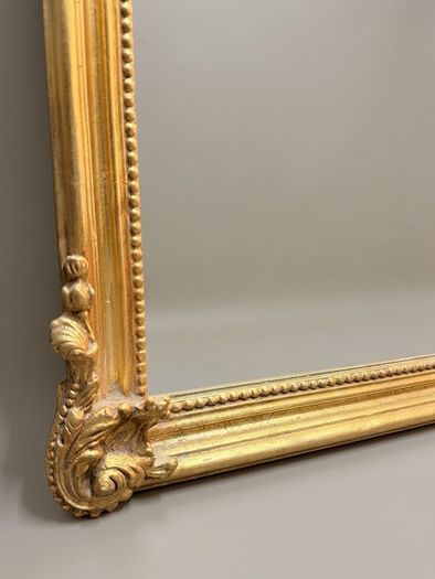 Large Gilt Wood Ornate Overmantle Mirror
