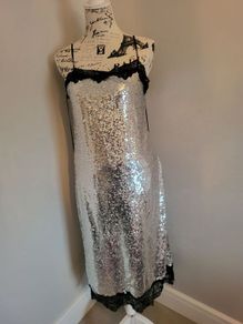 silver dress