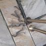 2 x aged brushed gold curtain poles Image 2