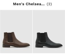REISS Black leather Chelsea Boots Sz 41 Fit 7-8 UK - Rrp 295 (New)