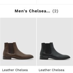REISS Black leather Chelsea Boots Sz 41 Fit 7-8 UK - Rrp 295 (New)