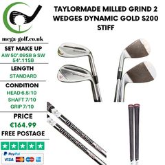 Taylormade Milled Grind 2 Wedges Aw 50.09Sb & Sw 54.11Sb / Dynamic Gold S200 Stiff