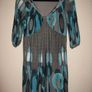 JASMINE LONDON Retro Print Dress   Teal Empire Style Top Image 8