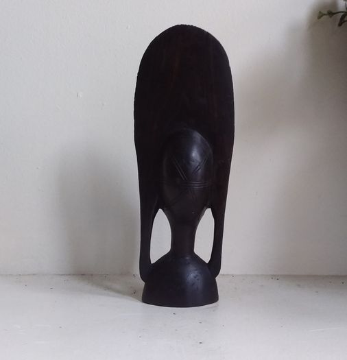 Vintage African Handcarved Wooden Tribal Female Figure