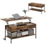 Lift-Top Coffee Table, with Storage - Rustic Brown Image 10