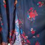 Sheer long dress with bird print Image 6