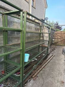 Metal shelves