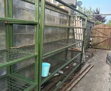 Metal shelves