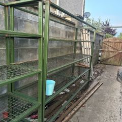 Metal shelves