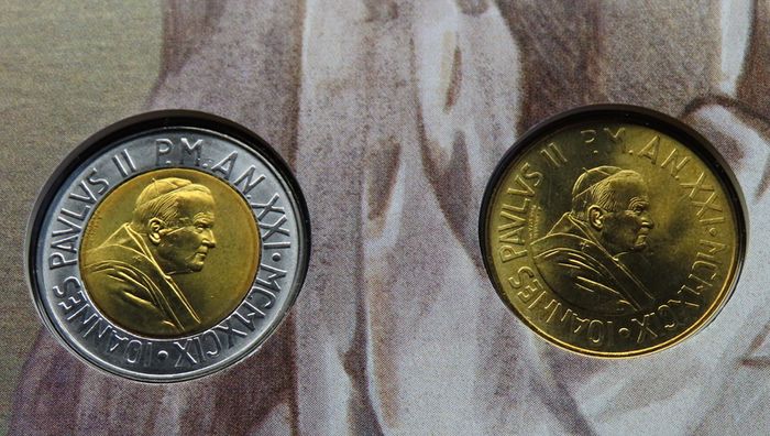 Vatican Pope John Paul II vintage 1999 original UNC coins set