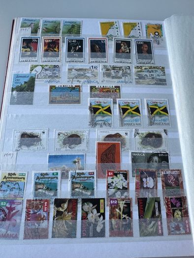 JAMAICA collection in stamp album