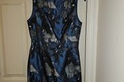Gallery Navy and Silver Dress