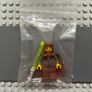 lego Star Wars sw0057 Jedi Knight (Jedi Bob) minifigure- Dark Gray Tunic, Brown Hood and Cape Image 3