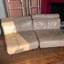Natuzzi tan leather sofa modular 3 seater well used Image 3