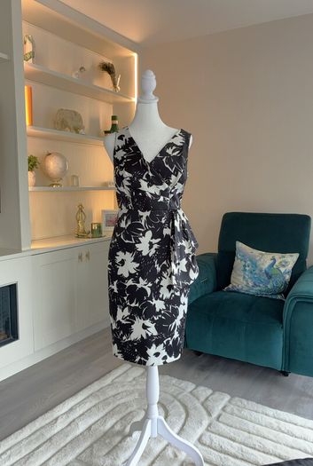 Ladies Black & White Floral Dress from Debenhams