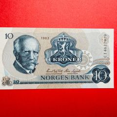 NORWAY  10 Kroner  1983 . Pick  36 ( Uncirculated )