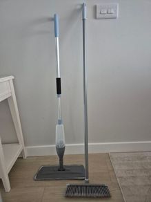 sweeping brush and mop