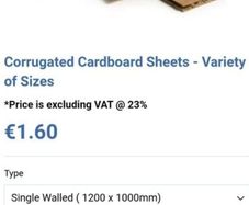 Corrugated cardboard sheets