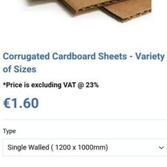 Corrugated cardboard sheets