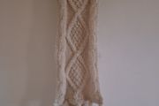 The Woollen Store Ireland - 100% Wool Cream Cable Knit Scarf