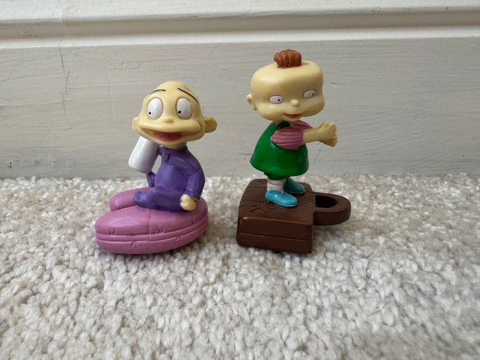 2001 Phil and Dil DeVille approx. 2" Weetos Cereal EUROPE PVC Action Figure Rugrats Used Please see photos