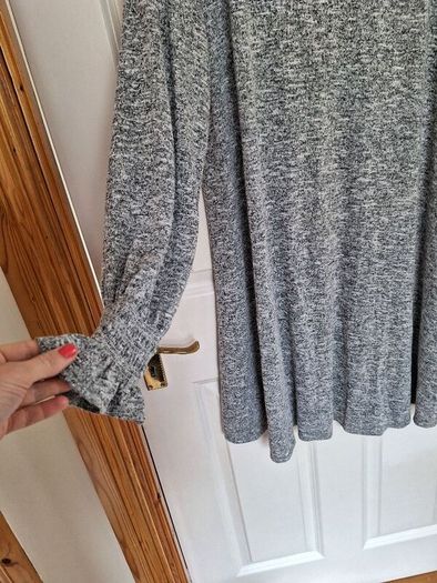 Wallis Long Sleeve Grey Dress - 16