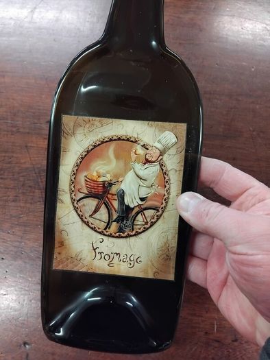 Glass Bottle advertising Fromage