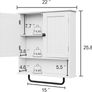 Bathroom Wall Cabinets with Towels Bar,Storage Cabinet, Over The Toilet Storage with 2 Doors and Adjustable Shelf, Wall Cabinet for Bathroom Laundry Kitchen (White) Image 3