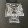 Galway crystal candle holder suits a dinner candle or a wide candle. Silver candle included. Image 3