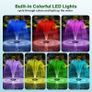 Pond Floating Fountain with 2500L/H Fountain Pump, Color-Changing LED Lights, 27 FT Power Cord, 3 Spray Patterns, for Outdoor Pond Pool, Black Image 6