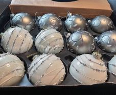 Christmas glass baubles