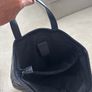 Navy leather tote bag Image 6