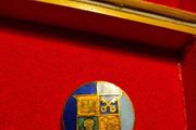 Vintage St Marys College Cheltenham Fattorini Enamel Pin Badge Coat of Arms