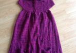 Girl's long knit cardigan
