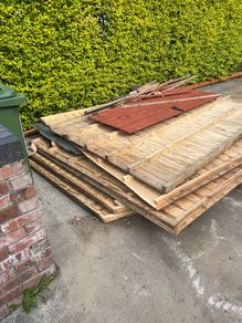 Garden shed dismantled