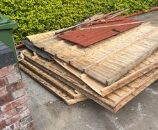 Garden shed dismantled
