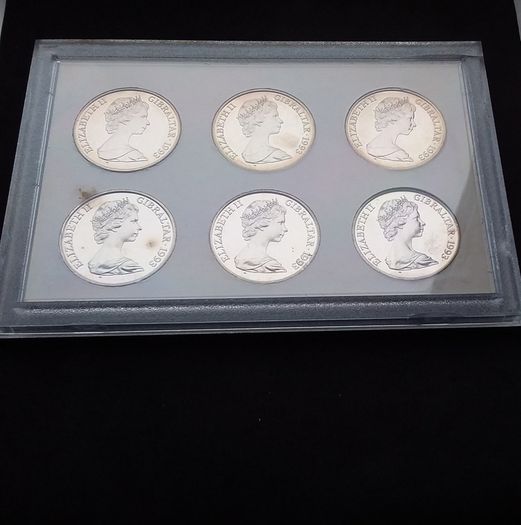 Rare 1993 Crowns of Gibraltar .925 Sterling Silver Proof 6-Coin Set