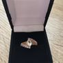 9ct Gold cluster Ring , Hallmarked , Size N, 2,2g. Image 3