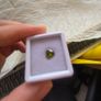 Loose lab created gem stone deep green Tourmaline triangle cut Image 6
