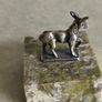 Donkey/mule figure on GREEN Connemara marble plate . Image 2