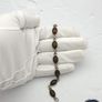 Vintage 925 Sterling Silver & Dark Brown Natural Baltic Amber Bracelet Image 7