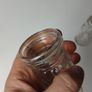 319 - Set of 4 Vintage Clear Glass Collectible Decorative Meat Paste Jars Image 9